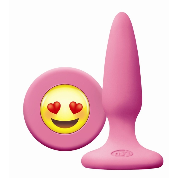 Розовая силиконовая пробка Emoji Face