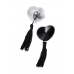 Пэстис Erolanta Lingerie Collection в форме сердец с кисточками серебристо-черные