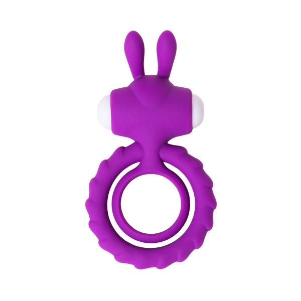 Эрекционное виброкольцо фиолетовое JOS Good Bunny