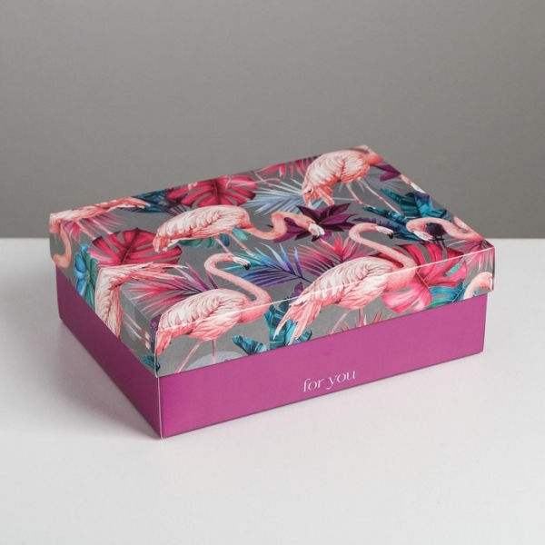 Коробка подарочная Фламинго
