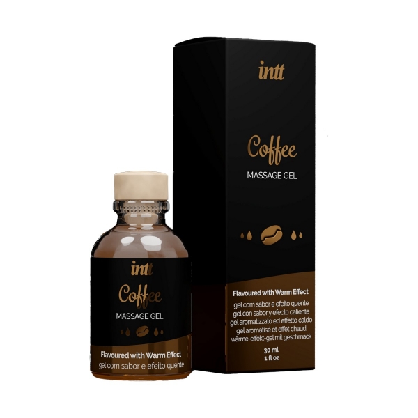 Съедобный согревающий массажный гель Intt Massage Gel Coffee, 30 мл