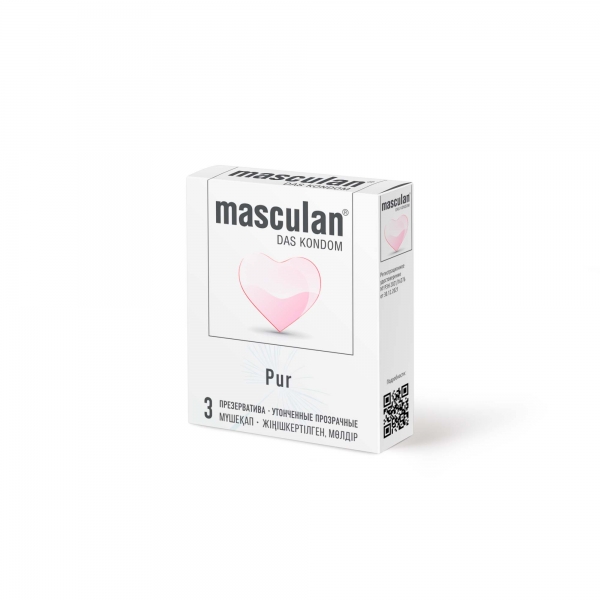 Презервативы ультратонкие с увеличенным количеством смазки Masculan Pur, 3 шт