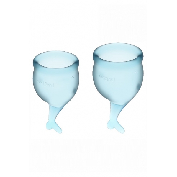 Набор менструальных чаш голубой Satisfyer Menstrual Cup Feel Secure