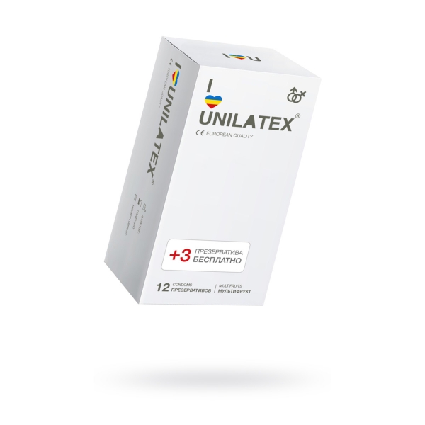 Презервативы цветные Unilatex Multifruits 12 шт