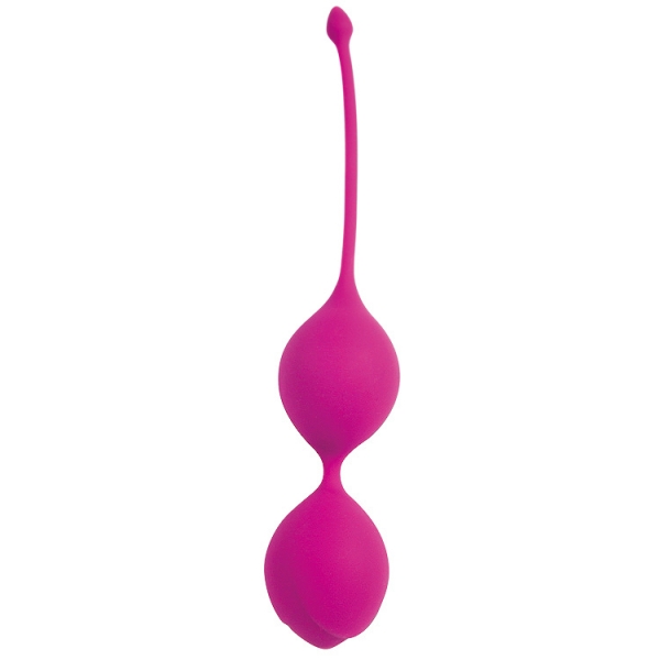 Ярко-розовые вагинальные шарики с хвостиком Cosmo