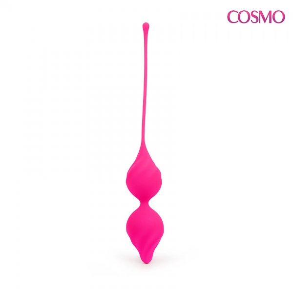 Вагинальные шарики ярко-розовые Cosmo D 30 мм