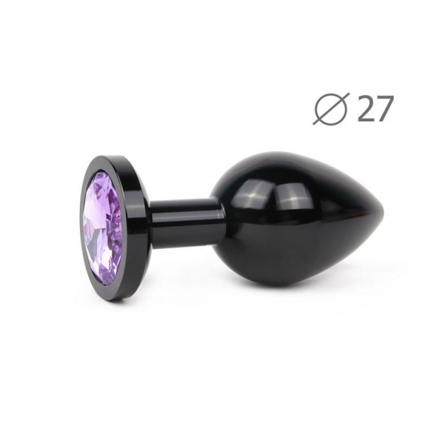 Металлическая втулка светло-фиолетовый кристалл, 7*2,7 см